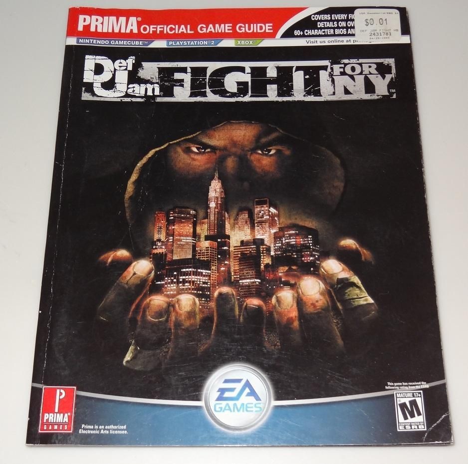 Def Jam Fight For NY Official Strategy Guide Prima PS2/XBOX/GameC 
