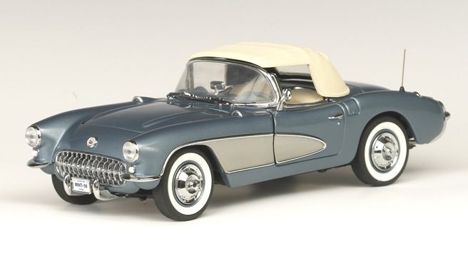 1956 Corvette in Arctic Blue with Silver Coves by The Franklin Mint LE 