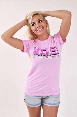 NEW WOMENS MARRIED TO THE MOB 1982 NYC LIGHT BABY PINK TEE T SHIRT 