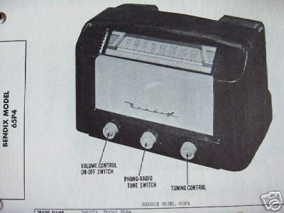 BENDIX 65P4 RADIO PHOTOFACT