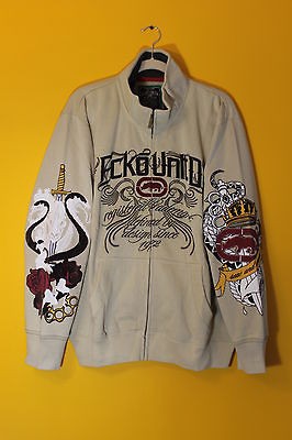 New Ecko Double Rhino track jacket beige mens L $68 Sale