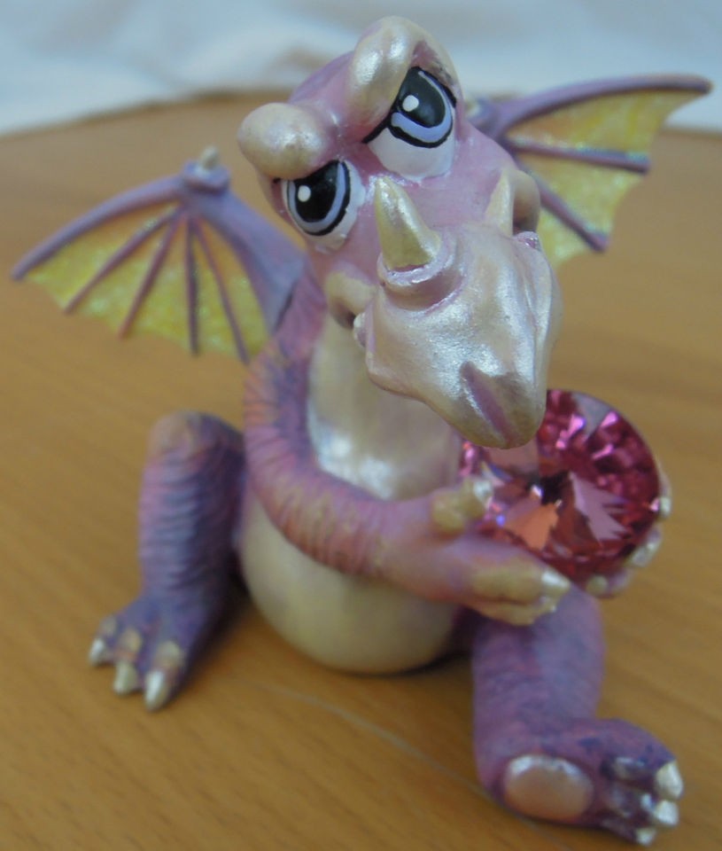 Franklin Mint Mood Dragon Huffy Limited Edition Figure Lavender 