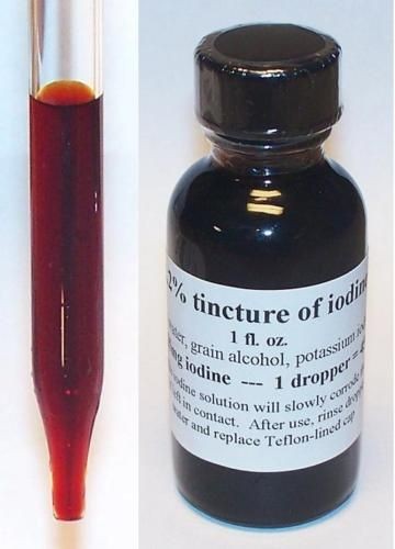 Tincture of iodine, 1 fluid ounce, 2.2% iodine