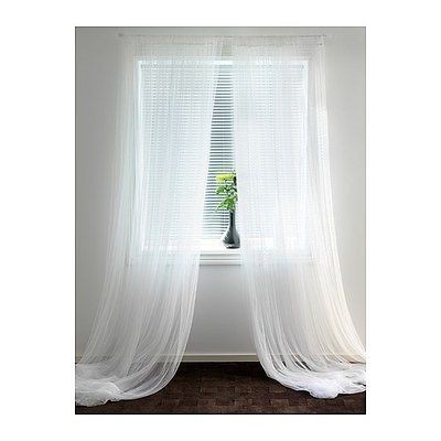 10 X (= 5 Pairs) of IKEA LILL Curtains Sheer Lace Netting 280 X 250cm 