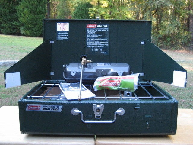 Brand New Coleman Model 414 Liquid Fuel 2 Burner Powerhouse Dual Fuel 