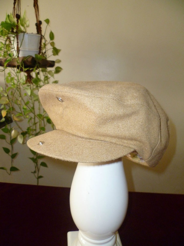 Mallory By Stetson Snap Brim Driving Wool Cap Size Large