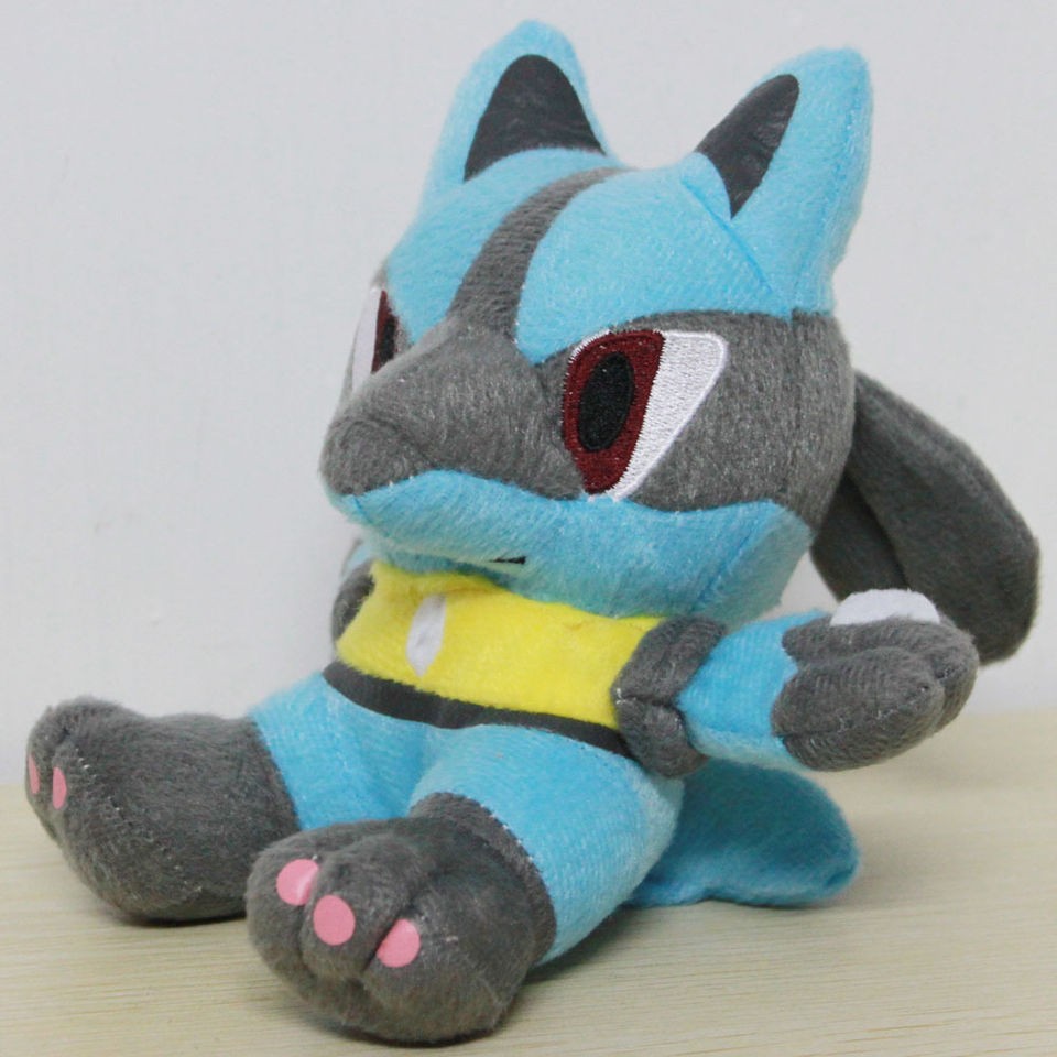   Lucario Rukario Figure Stuffed Animal Plush Toy Doll 17CM Teddy