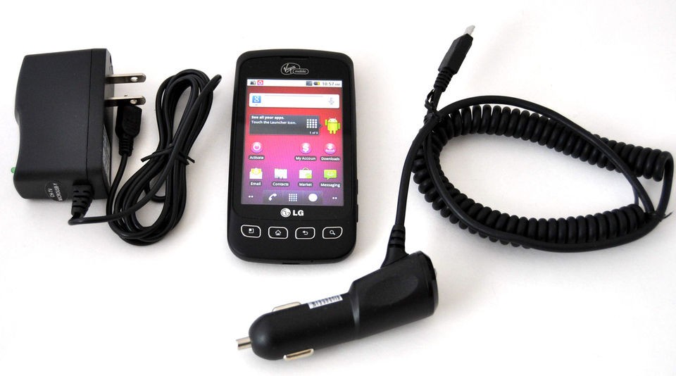 Virgin Mobile LG Optimus V VM670 Wireless Smart Phone BLACK Android 