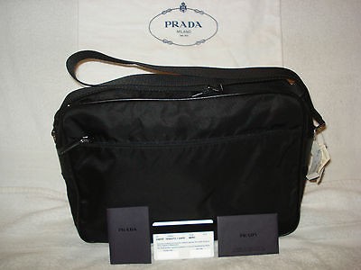 100% AUTH NEW PRADA NYLON TRAVEL MESSENGER/NETB​OOK/IPAD/ANDRO​ID 