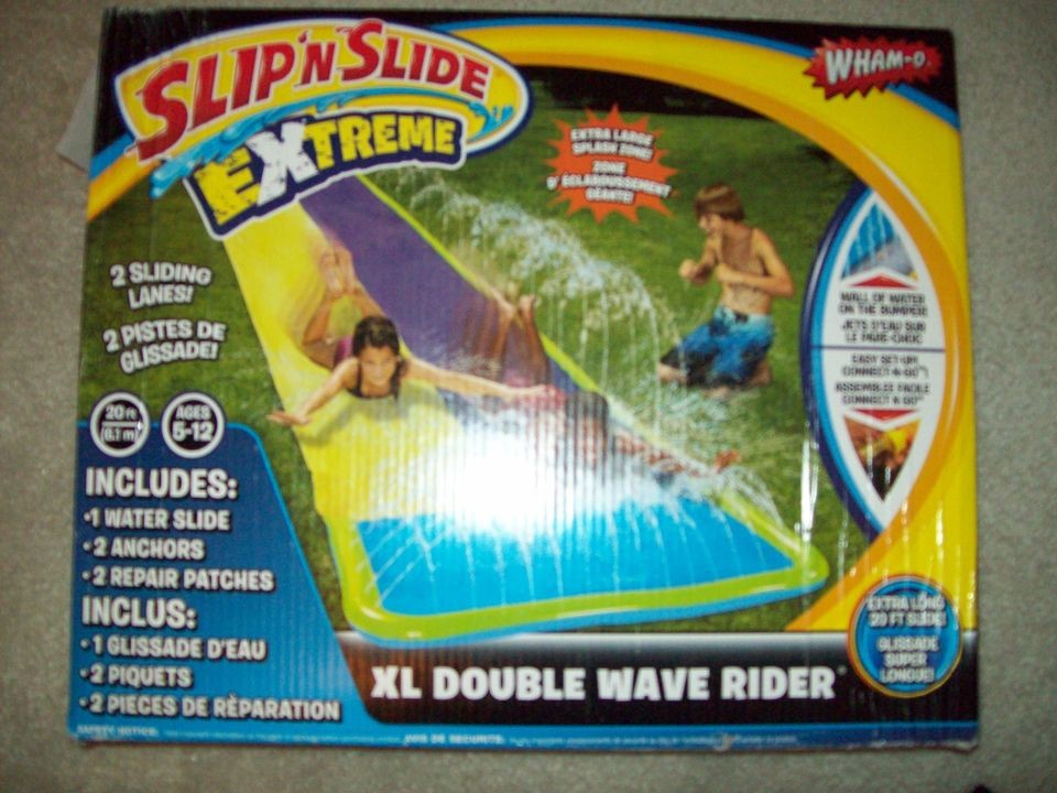 SLIP N SLIDE EXTREME 20 L(6.1 M) 2 SLIDING LANES XL DOUBLE WAVE RIDER 