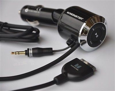 Monster Cable iCarCharger 1000 V2 AUX for iPod iPhone Music Player