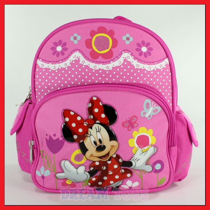 Disney Minnie Mouse Flowers 10 Mini Backpack Girls Book Bag Toddler