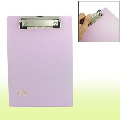 A5 Paper Menu Plastic Clear Pink Clipboard w Hang Hook