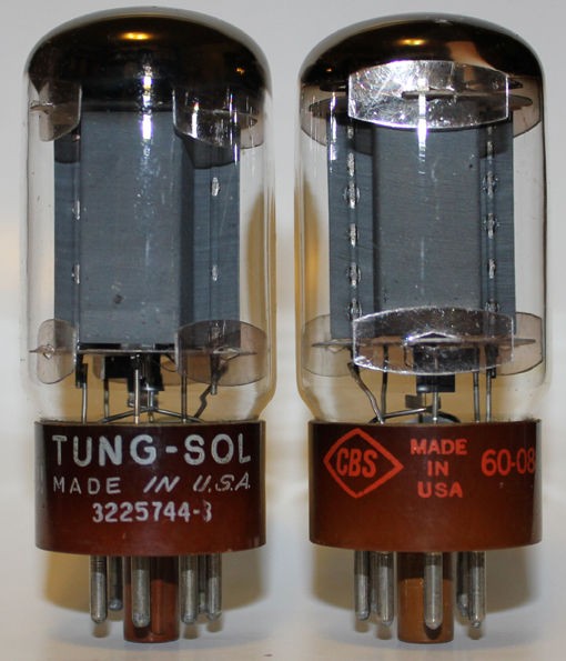 Close Pair Tung Sol 5881 amp vacuum tubes, Tested  (lot 13)