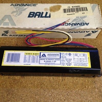 ADVANCE TRANSFORMER COMPANY R 2S40 1 TP MARK III ENERGY SAVER NEW IN 