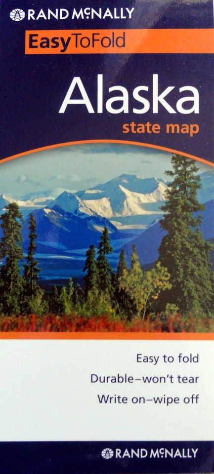 NEW 2005~MAP OF ALASKA, Rand McNally~DetailsInsidePass,Denali,+More 