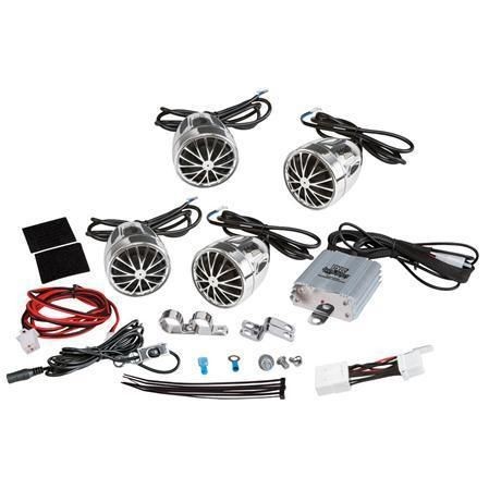 New Pyle PLMCA70 800W Motorcycle Mount  Amp + 4 Handle Bar Speaker