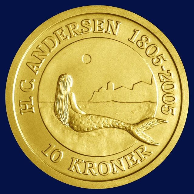 DENMARK 10 KRONER 2005 THE LITTLE MERMAID UNC