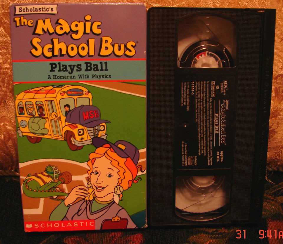 The Magic School Bus Plays Ball Scholastic Vhs EXC Cond Baseball on ...