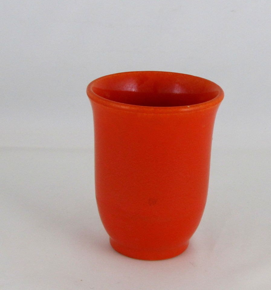 CATALINA POTTERY RANCHO TUMBLER in ORANGE, 3 1/2 tall