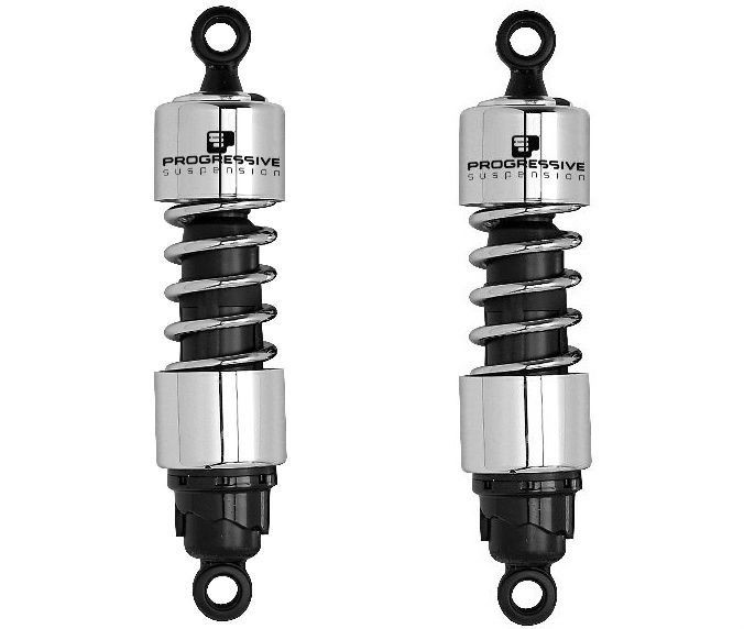 Progressive 412 Series Cruiser Shocks 12 Chrome 2002 2008 Honda 