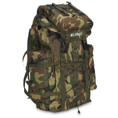 NEW EVEREST JUNGLE WOODLAND CAMOFLAGE BACKPACK RUCKSACK RUGGED 600D 