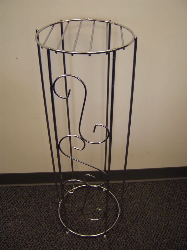 Wedding Arch Column Metal 1 Each Chrome Microwire Plant Stand