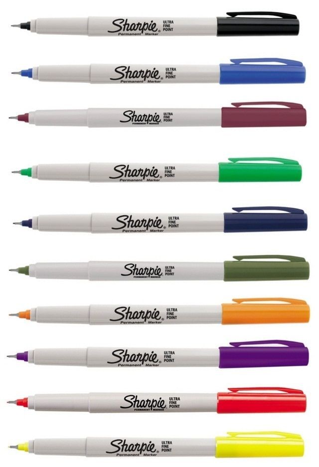 Sharpie Ultrafine Ultra Fine Permanent Marker Pen Single 10 Colours