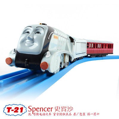 TOMY TRACKMASTER THOMAS SPENCER MOTORISED TRAIN W/ 2 TRUCKS