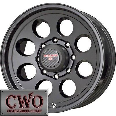   Black Tracker Wheels Rims 6x139.7 6 Lug Sierra Titan Tundra GMC Chevy