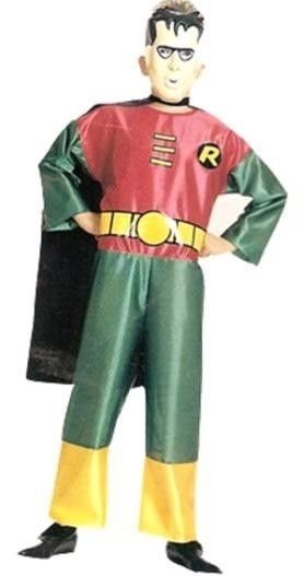   ROBIN PVC Mask Costume LARGE Size 12 14 NEW NIP 1960s Burt Ward Stye