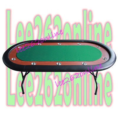 10 Players 96 Texas Holdem Folding Legs Poker Table Green