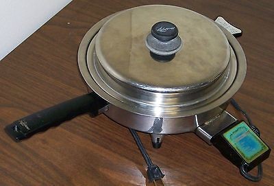 VINTAGE LIFETIME   WEST BEND   STAINLESS STEEL ELECTRIC SKILLET LIQUID 