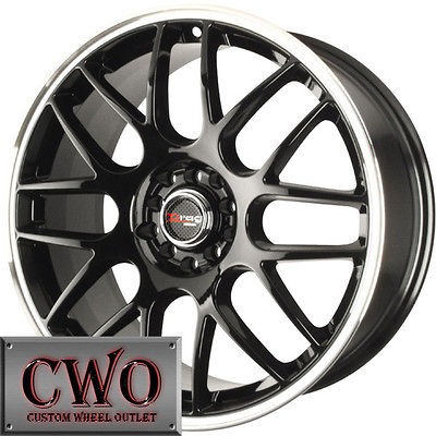 16 Black Drag DR 34 Wheels Rims 5x100/5x114.3 5 Lug Civic Mazda 3 6 