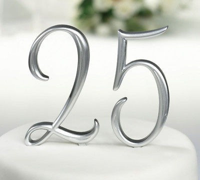 Silver Number 7 Seven Cake Topper Caketop Pick