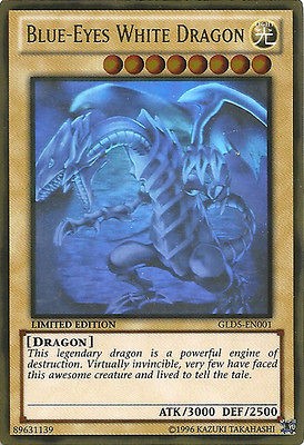 Blue Eyes White Dragon   GLD5 EN001   Ghost/Gold Hybrid Rare   Limited 