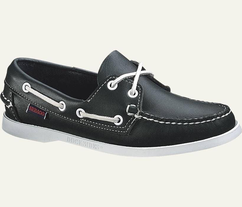 Womens Sebago Docksides Boat Shoe Navy Leather 58022