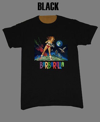 Barbarella Jane Fonda 60s movie Black T Shirt