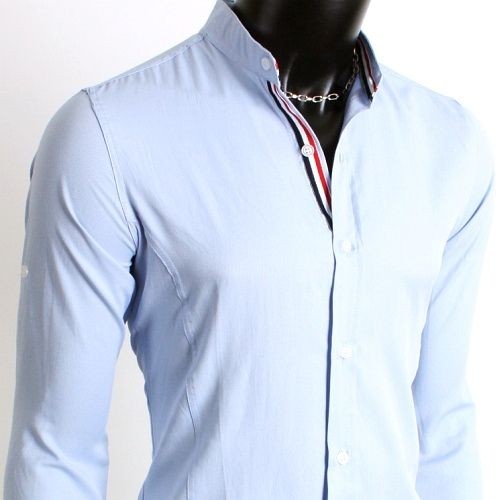 mens collarless shirts in Casual Shirts