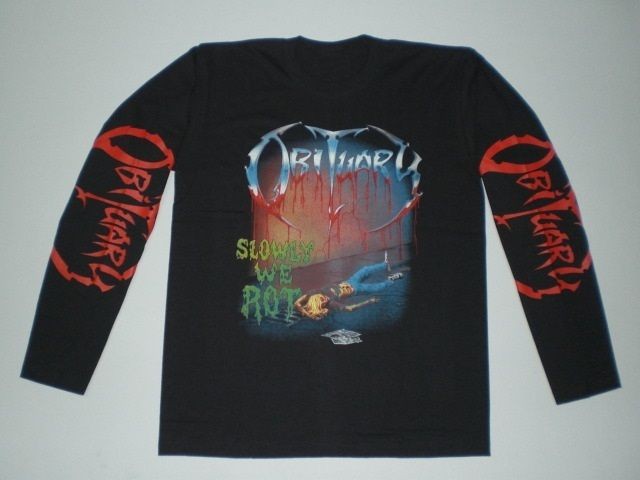 OBITUARY Slowly We Rot Death Metal Long Sleeve Mens T Shirt Size XL