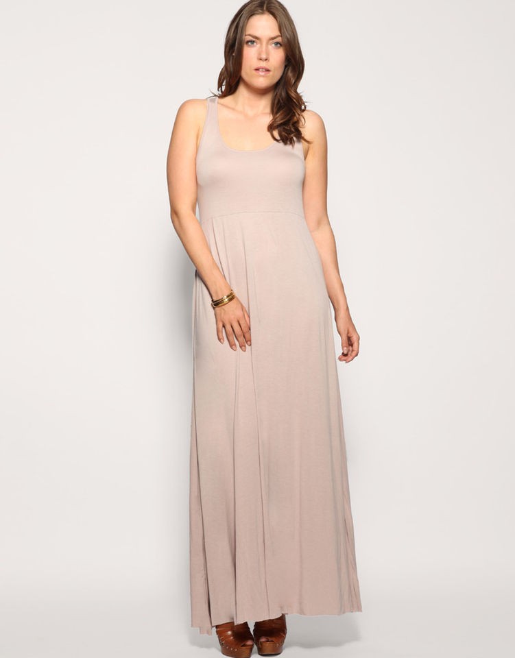  CURVE Mink Girly Empire Maxi Dress Size UK 20/22 BNWT