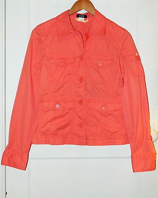 EUC $148 * J CREW * XS Bright ORANGE Surplus Fatigue Cargo JACKET