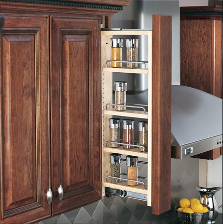 Kitchen Cabinet Wall Organizer, 3 wood Wall Cabinet Filler Pullout 