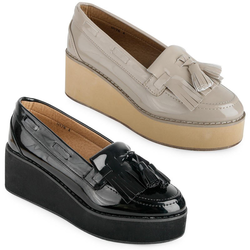 chunky platform loafers