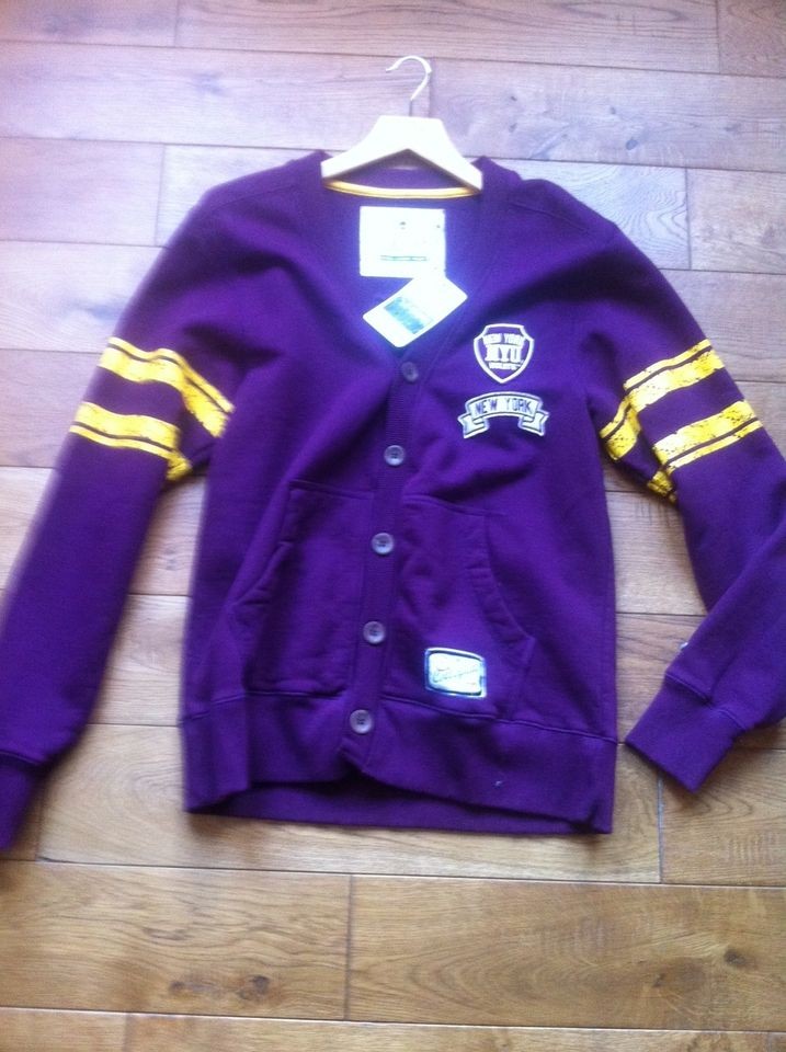 NCAA Vintage   New York University   Burgundy Cardigan   Medium   RRP 