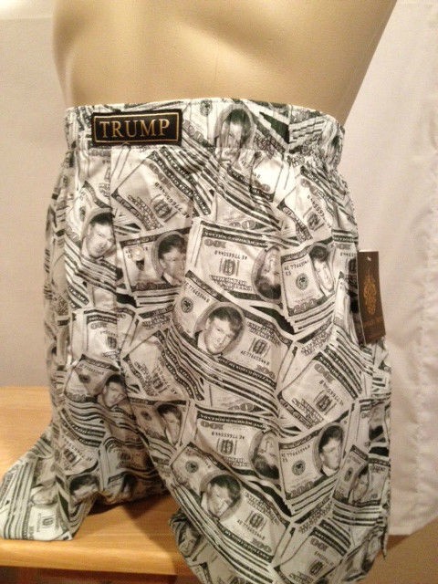 Donald Trump 100 Dollar Bills Woven Boxer Large (36 38) Pistachio