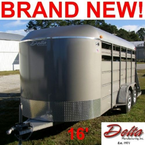 NEW 2012 16’ DELTA LIVESTOCK/HORSE TRAILER,BUMPER PULL