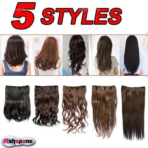 one piece clip in hair extensions in Womens Hair Extensions