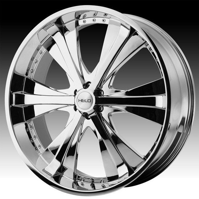 22 inch Helo chrome wheels rims 6x5.5 6x139.7 +30 / Silverado Sierra 