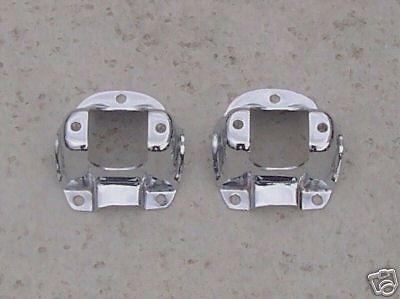 1965 66 Ford Mustang Chrome Shock Tower Caps NEW Pair